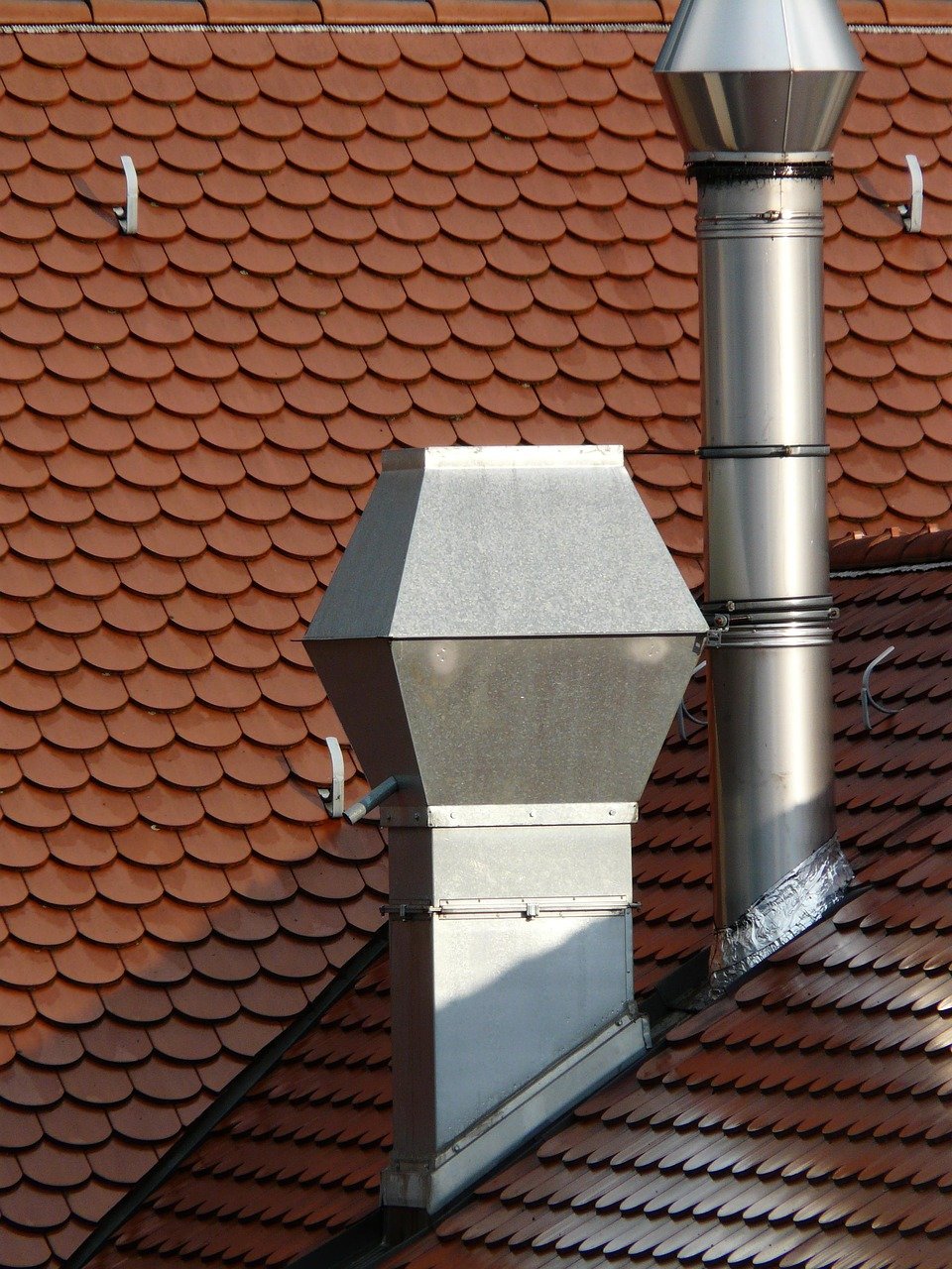 chimney, roof, deduction, roof panels, eat, sheet